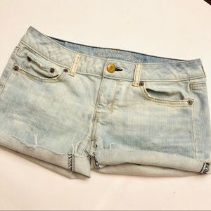 America Eagle bleached cut off jean shorts 6